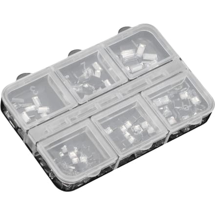 2 Boîtes Strass Dos Plat 6 Grilles DIY Strass Nail Art Carrés Rectangulaires à la Mode white