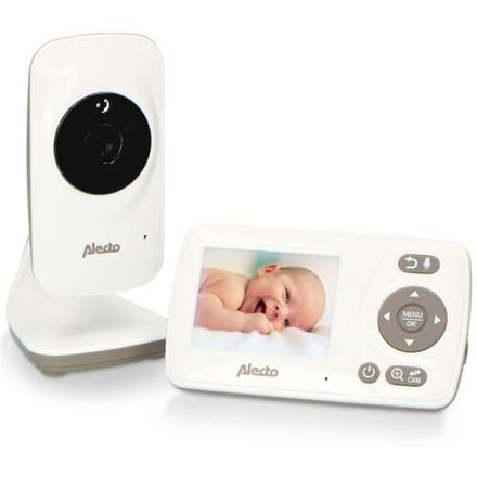 Alecto Babyfoon met Camera - DVM71 - Nieuwe versie - Nachtzicht - Energiebesparend en uitbreidbaar - Wit