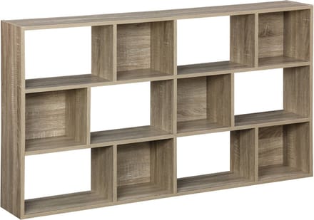 sweeek - Boekenkast met 12 vakken, half open vakkenkast - pieter