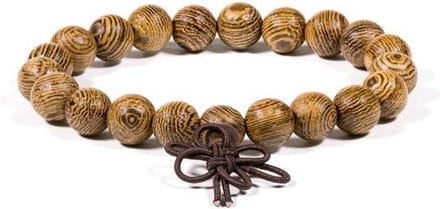 Yogi & Yogini Naturals - Mala Armband - Wenge Hout - Elastisch - 21 Kralen 8 mm