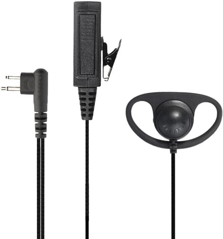 Hoornie D-Shape Heavy Duty headset voor Motorola - Kevlar kabel - XT420, CLR446, R2, DP1400