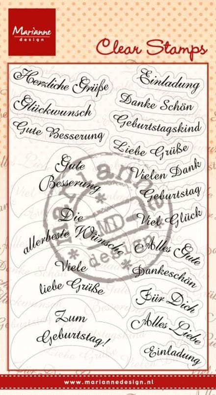 Clear Stamps Anja's labels Wunsche