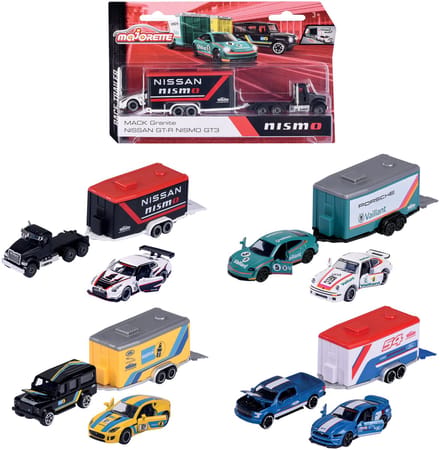 Majorette Race Trailer 19cm - NISSAN Voertuigen