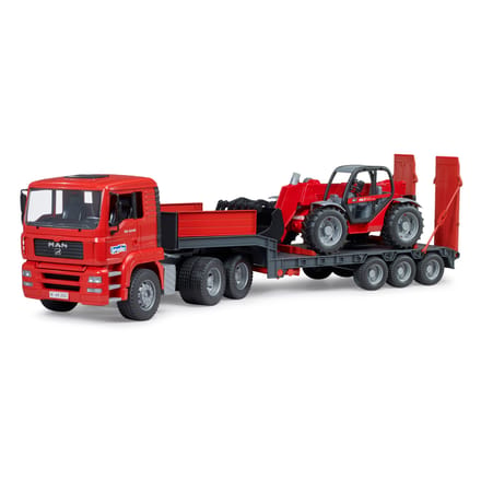 Bruder 02774 MAN TGA dieplader m/Manitou Telescooplader MLT 633 Voertuigen Speelgoed voertuigen Diverse speelgoedvoertuigen