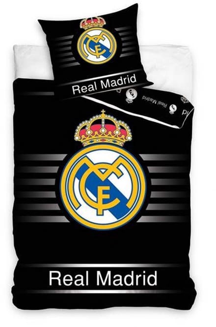 Real Madrid C.F. Dekbedovertrek - Eenpersoons - 140x200 cm - Black