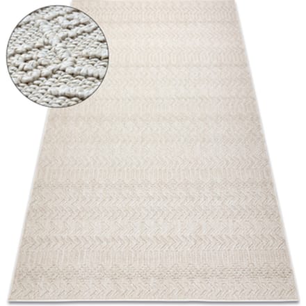 Kleden Rugsx Tapijt JERSEY 19243 crème - Chevron, structureel, 140x190 cm