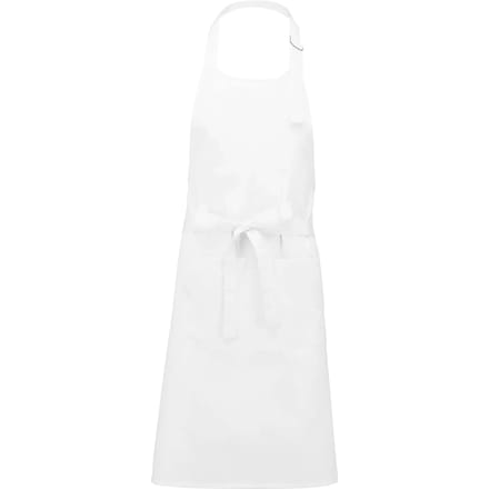 Schort/Tuniek/Werkblouse Unisex One Size Kariban White 65% Polyester, 35% Katoen