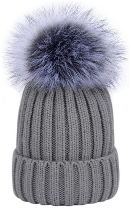 Vivva - Damesmuts - Wintermuts Dames - Gebreide Muts - Grijs - Warme Hoofddeksels - GLACIA