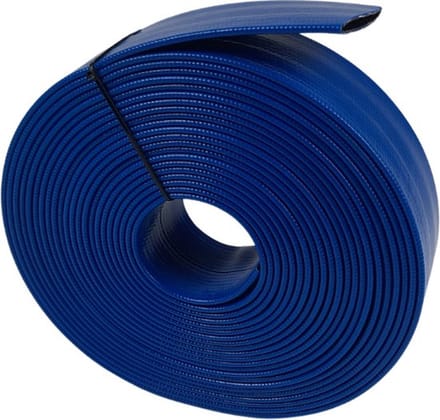 Plat oprolbare slang voor dompelpomp PVC 63 mm 3bar blauw 25 meter