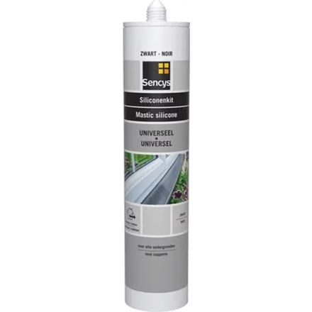 Sencys Siliconenkit Universeel Zwart 310ml