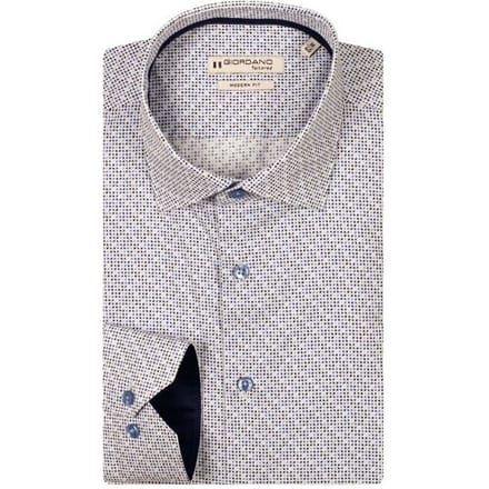Giordano Overhemd Maggiore Twill Mini Fantasy Pattern Bright White-Multi / male