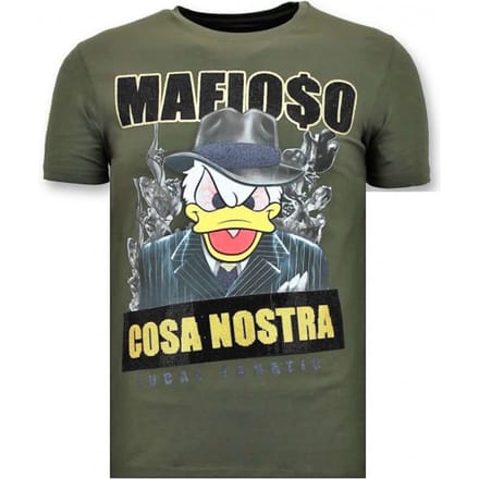 Luxe Heren T-shirt - Cosa Nostra Mafioso - Groen