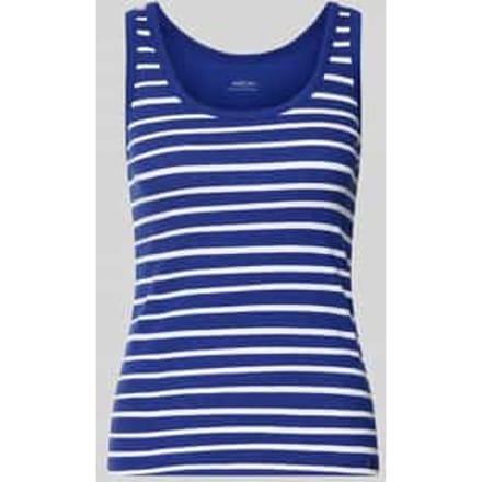 Tanktop in riblook met ronde hals