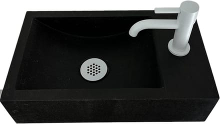 Fonteinset Werner L'aqua Hardsteen met Mat wit kraan en sifon