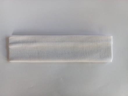 Le Sjalerie Haarband Elastisch Stof Hoofdband wit effen haarbandje