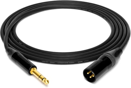 Professionele Studio Interlink Kabel 2-meter - Gebalanceerd 6,3mm TRS naar XLR M | Hoge Kwaliteit OFC Audiokabel