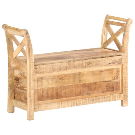 vidaXL - Halbankje - 103x33x72 - cm - massief - mangohout