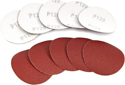 HBM 10 Delige set 75 mm. Velcro Schuurschijfjes, Schuurpads K60