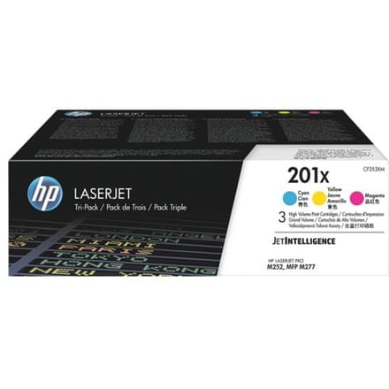 HP 201X - Tonercartridge - Origineel - Hoge Capaciteit - Cyaan/Magenta/Geel - 3 pack