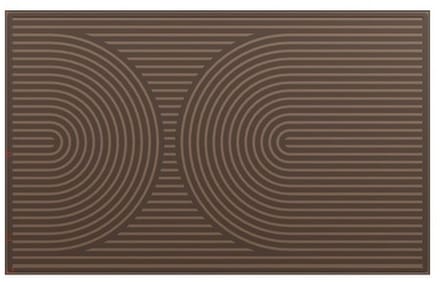 MD Entree - Deurmat - Ribmat - Curves - Archy - Taupe - 80 x 120 cm - 100% PET