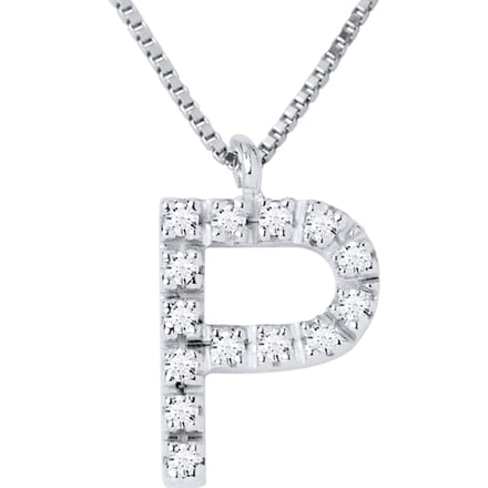 Collar ABC Diamonds 0,07 Cts letter "O" 18K wit