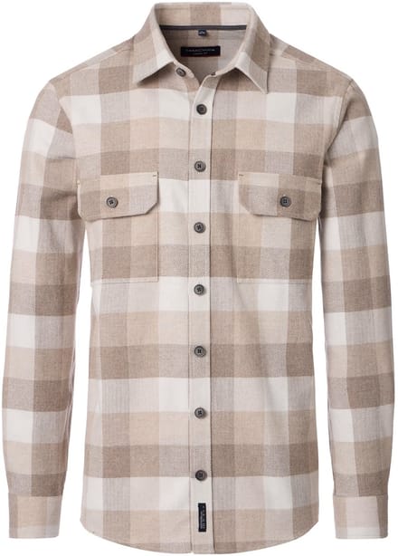 Casa Moda overshirt Kent Casual Fit beige maat 5XL