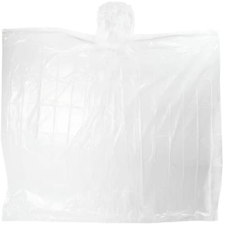 Poncho - wegwerp poncho - regenponcho's - transparant - 5 stuks - one size