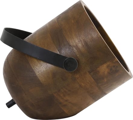 Light & Living Rehan Tafellamp - Hout/Zwart - 24x20x23cm