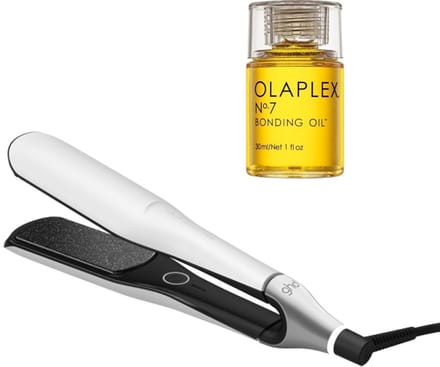ghd Chronos Max Styler White + Olaplex No.7 Bonding Oil 30ml