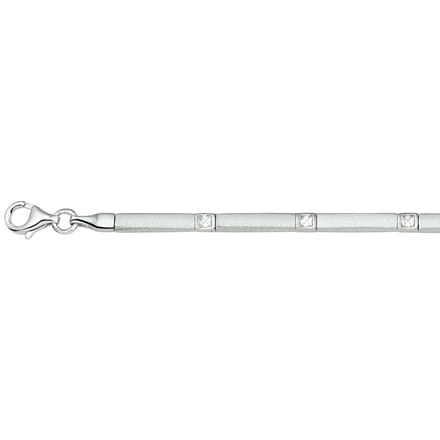 Collier Poli/mat Zirkonia 3,3 Mm 43 Cm