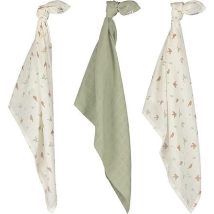 Prénatal hydrofiele luiers Pure 3 stuks Light Greenshade unisex