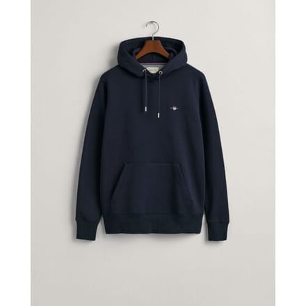 Gant Trui Shield Hoodie Subtle Logo Avond Blauw / male