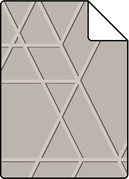 Proefstaal ESTAhome behang grafisch 3D motief taupe - 26.5 x 21 cm - 139600-S