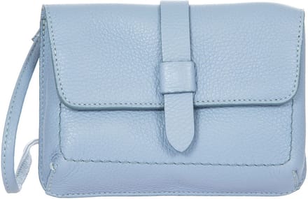 BRIC'S Leren Schoudertas Gondola Garofano Mini Purse Violet Lichtblauw