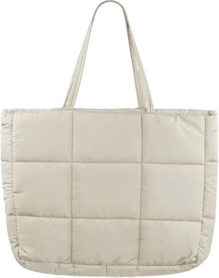Beige Gewatteerde Shopper All Day - Trendy Ruime Shoppers - Grote Modieuze Tassen - Beige