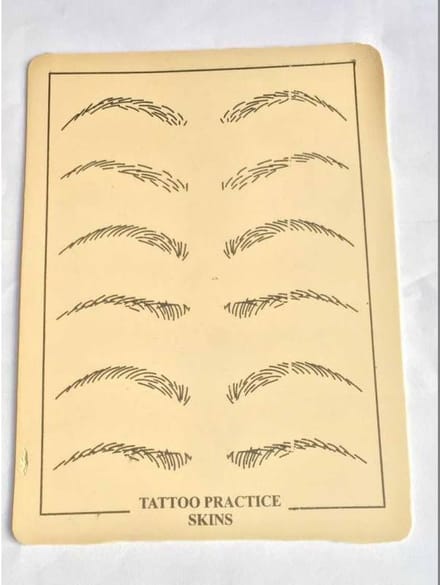 Oefenhuid voor microblading wenkbrauwen - permanente make up - tattoo - PMU