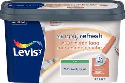 Levis - Simply Refresh Muur In Een Laag - Simply Plume - 2 L