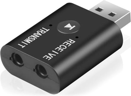 Peachy Bluetooth Transmitter & Receiver met USB-A AUX/Jack 2-in-1 Adapter Zender en Ontvanger