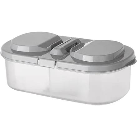 1 récipient alimentaire en plastique sain, boîte à déjeuner portable, capacité de camping, pique-nique, nourriture, fruits, boîte de rangement pour le dîner des enfants gray