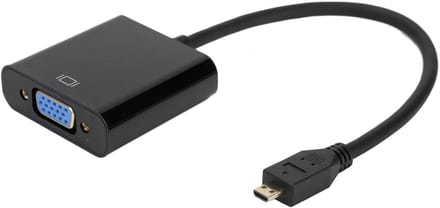 VGA To Adapter, VGA To USB Adapter 1080P Micro To VGA Video Converter Adapter with Power Function To VGA Adapter for 4B (Micro-HDMI to VGA)