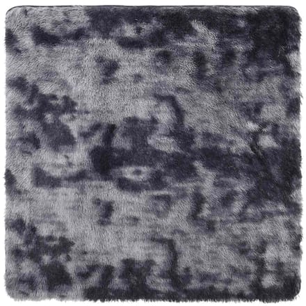 vidaXL - Hoogpolig - vloerkleed - NAVARRA - 200x200 - cm - polyester - donkergrijs