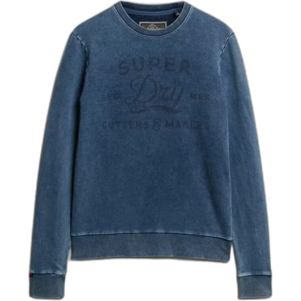 Superdry Cutters And Makers Relaxed Sweatshirt Blue Grootte: S