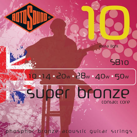 Rotosound SB10 Super Bronze 010 snaren set akoestisch
