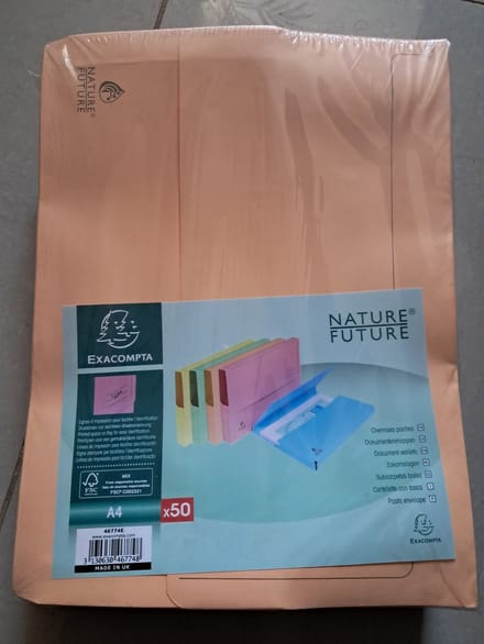 Exacompta SUPER Pak van 50 pocketmappen 210gm2 - 24,5x32,5cm A4 - Gems - 46774E