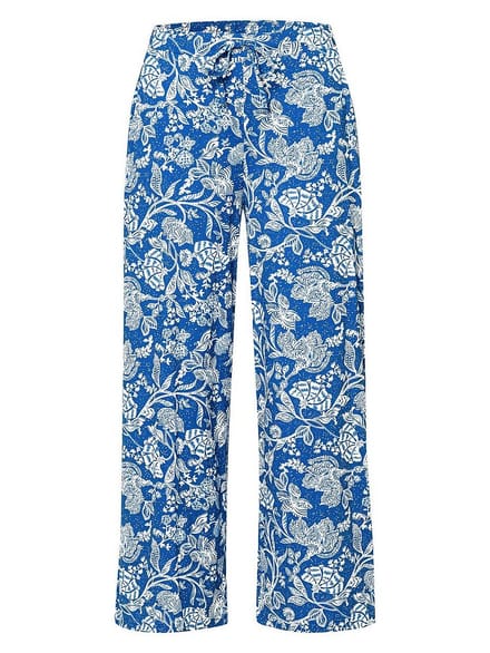 Enkellange broek Sanne Van Green Cotton blauw