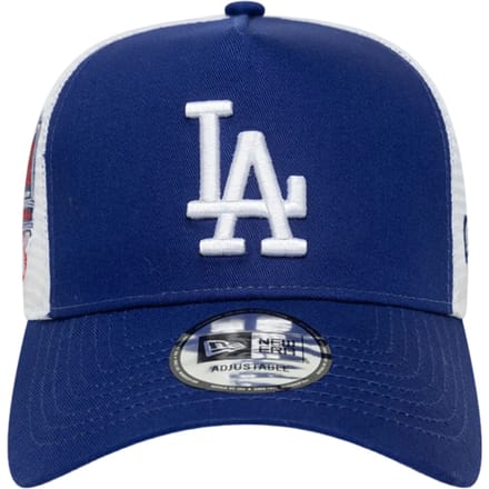 New Era - LA Dodgers MLB Side Patch Dark Blue 9FORTY A-Frame Trucker Adjustable Cap