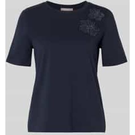 T-shirt met florale applicaties en ronde hals
