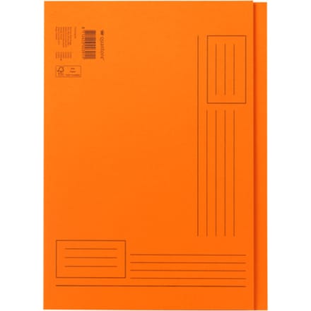 Vouwmap Quantore A4 ongelijke zijde 250gr oranje