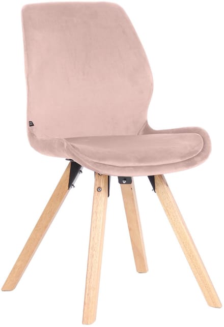 CLP Luna Eetkamerstoel - Modern - Rugleuning - 136 kg - Fluweel/roze