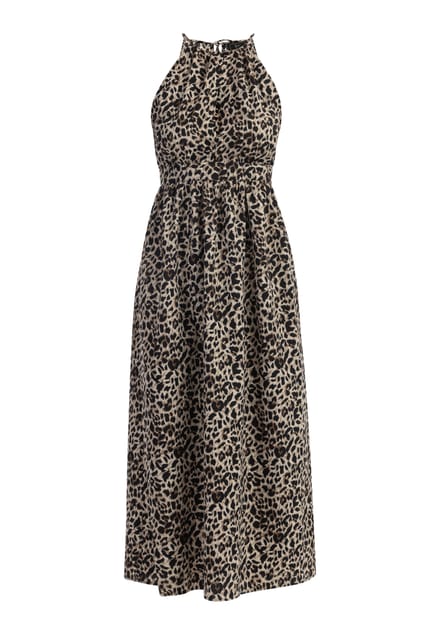 Faina Maxi-jurk met luipaardprint Dames beige leo
